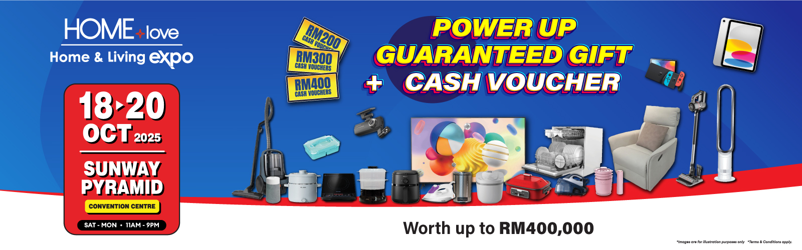 Power Up Guaranteed Gifts + Cash Vouchers